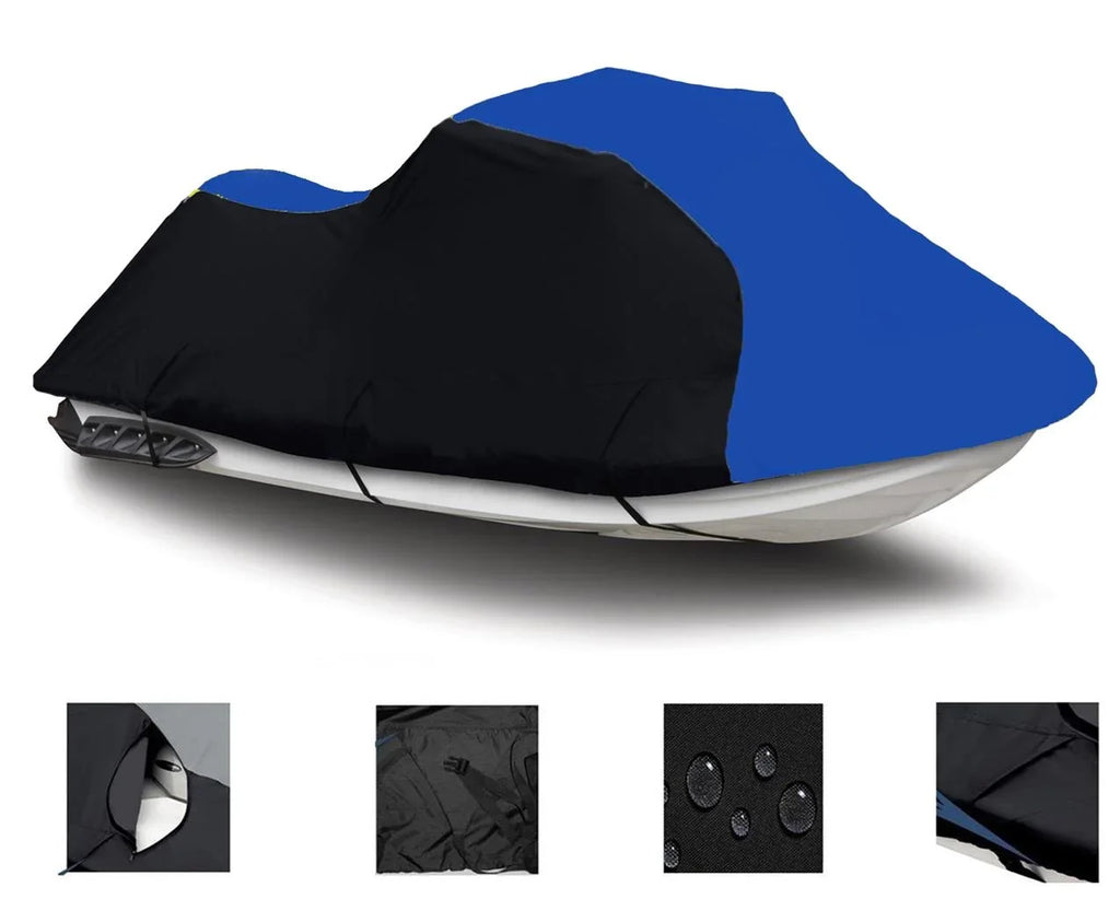 15 Kawasaki DENIER 2013 Jet BLUE Watercraft Cover Ski PWC 2016 2008 BLACK Ultra Cover 2009 2007 2012 / 2017 2018 LX 2020 HEAVY-DUTY, 2019 Compatible 2014 2022 for 600 2011 2021 2010