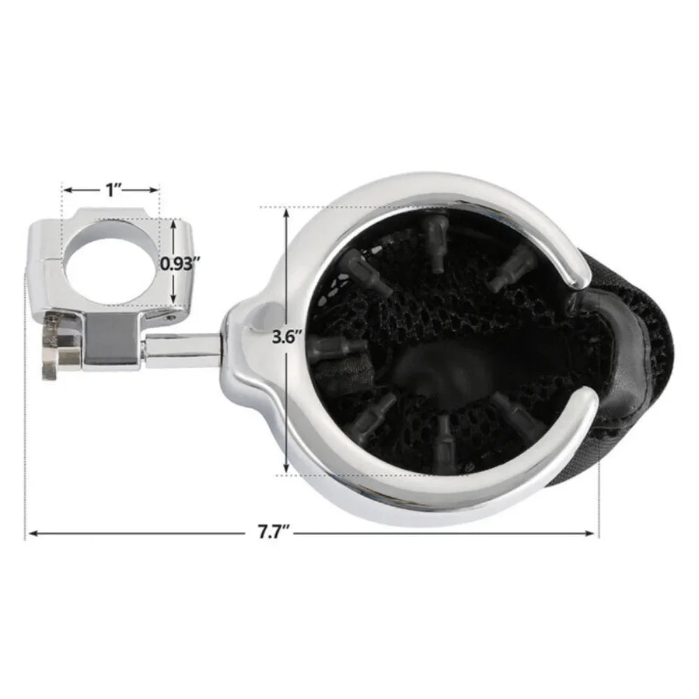 Handlebar Teledu Motorcycle Metal Basket Drink Harley For Cup Mesh Holder Universal W/
