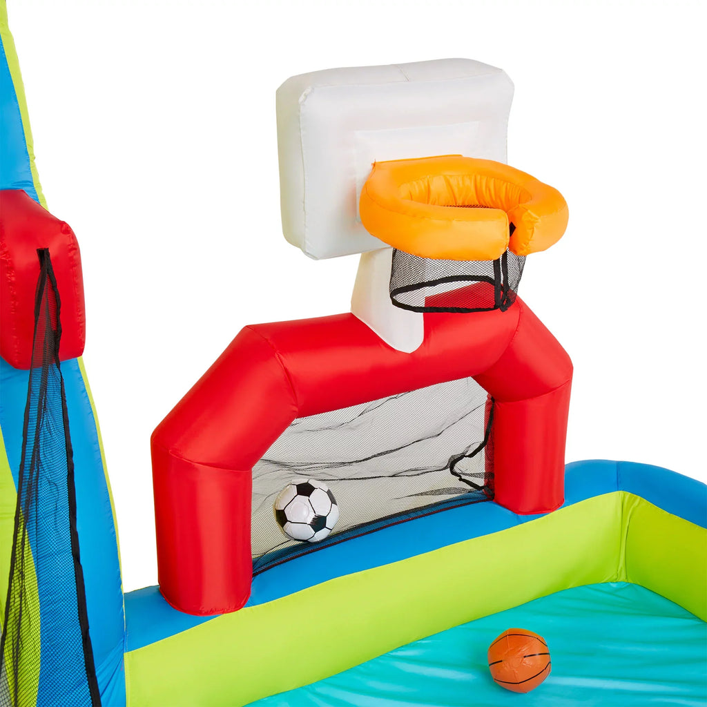 exterior House 2 & Activities Slide, Climbing Sports Bounce with Banzai Wall