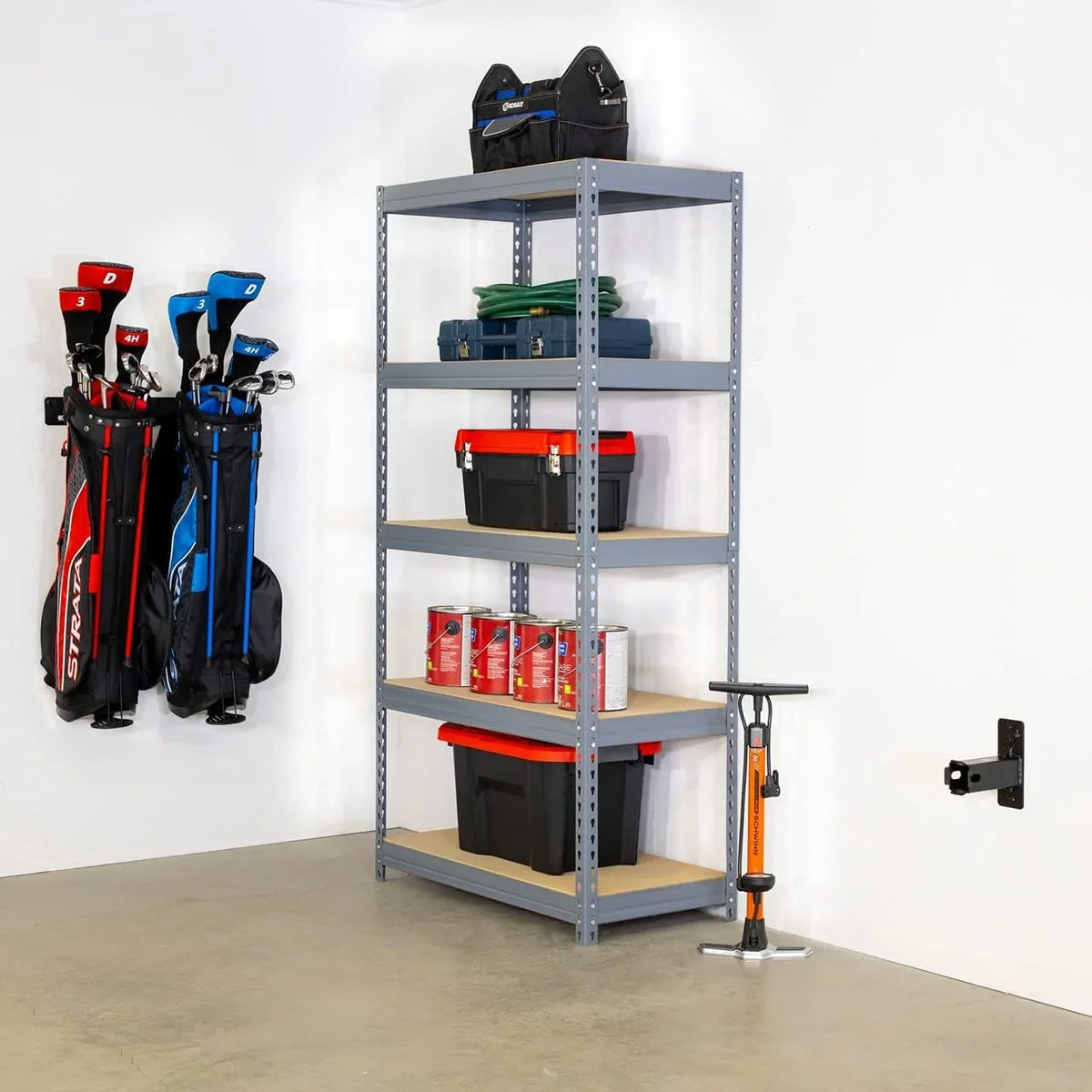 (1.25 Holds Organizer, Hanging Trailer 175 And Hitch Rack Hitch Storeyourboard Garage Receiver Wall Cargo Lbs Storage, Mount, Bike Inch) Max