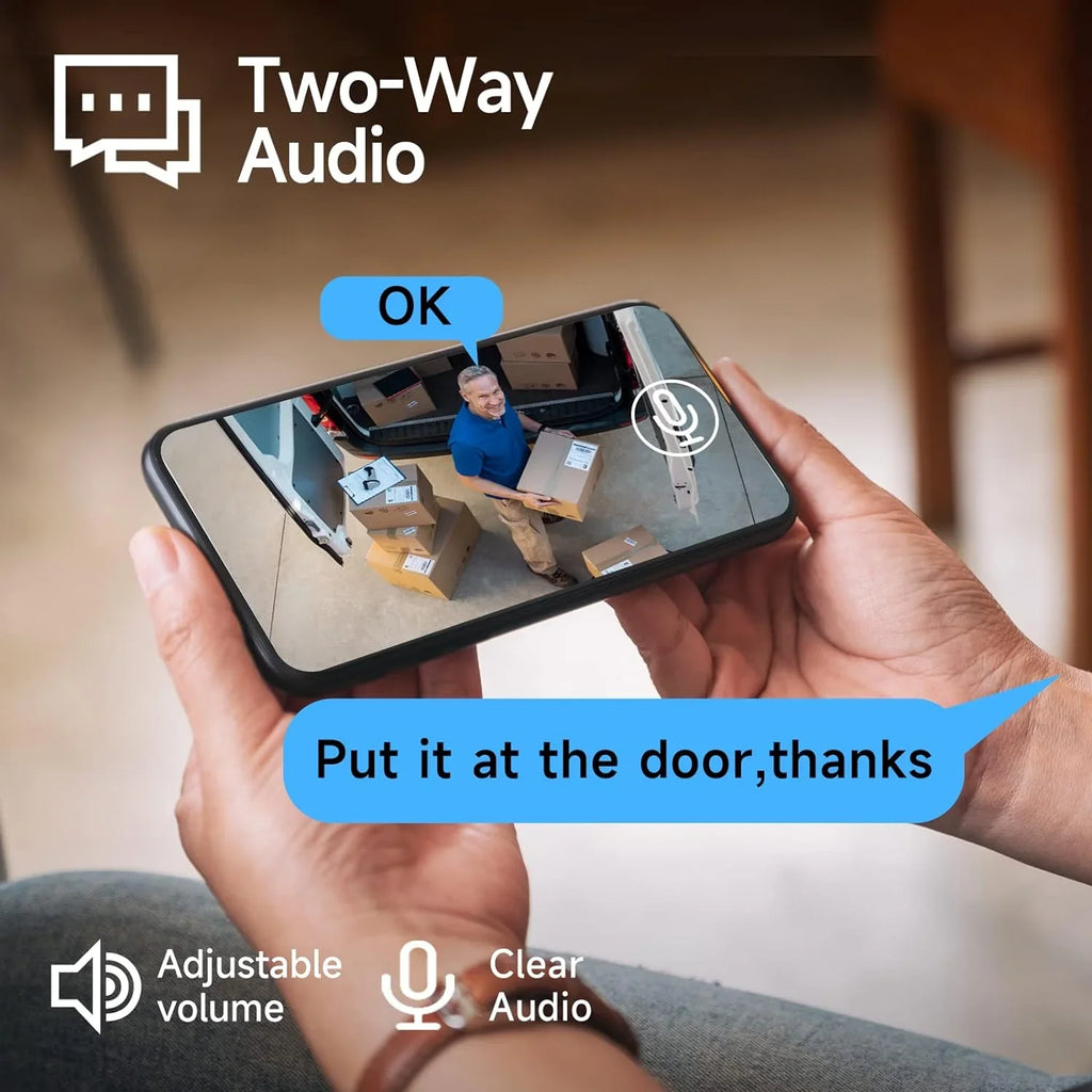 Storage, with Security Camera SD/ Wireless exterior, Motion Audio Powered for Color Security 2K (BW4-G-4Pack) Fee, Cameras AI Night 2-Way Battery No Free Detection, Cloud IP65, Monthly Home Vision,