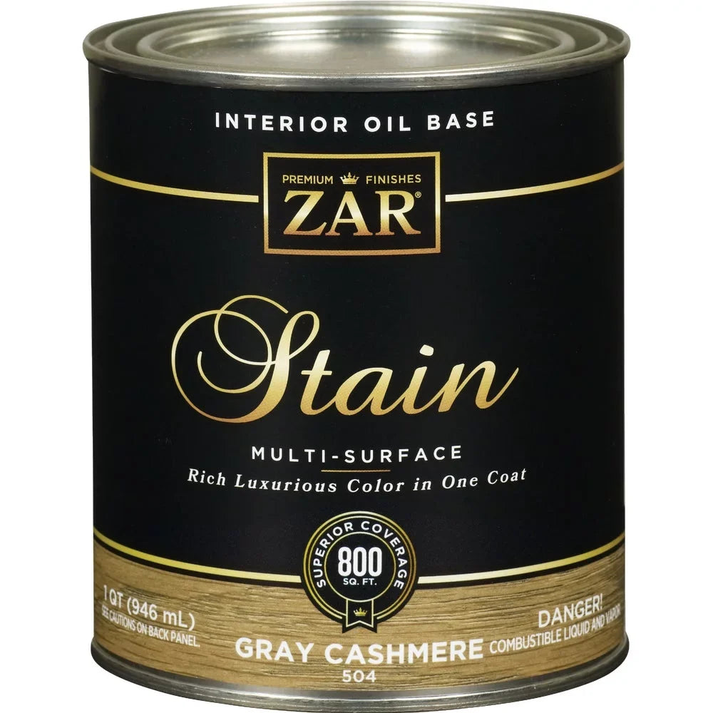 Gray Interior 1 Zar Oil-Based 1 Cashmere Multi-Surface Stain Qt. PK,