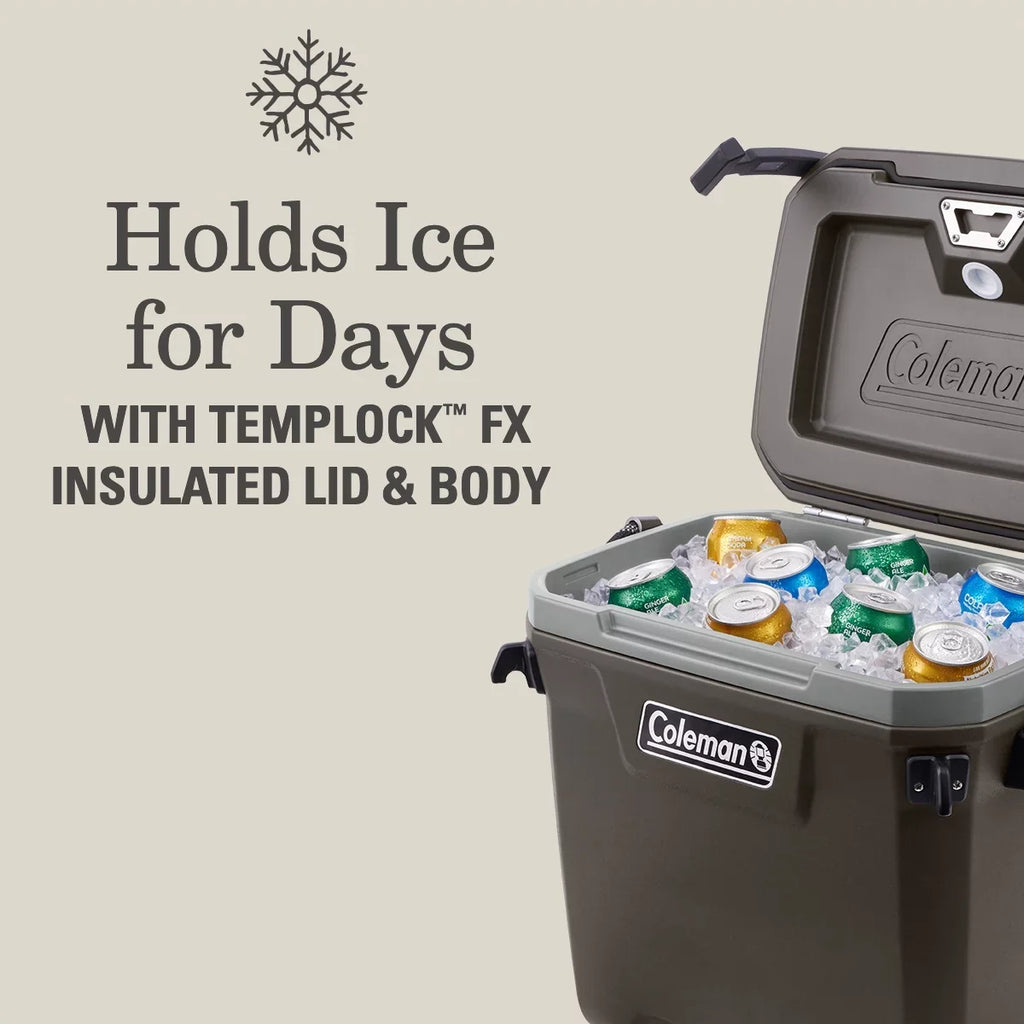 High Coleman Ice x'13.25" Cooler, Convoy Chest Series x Hard 28qt 17.75"' Performance 19.5" Brown,