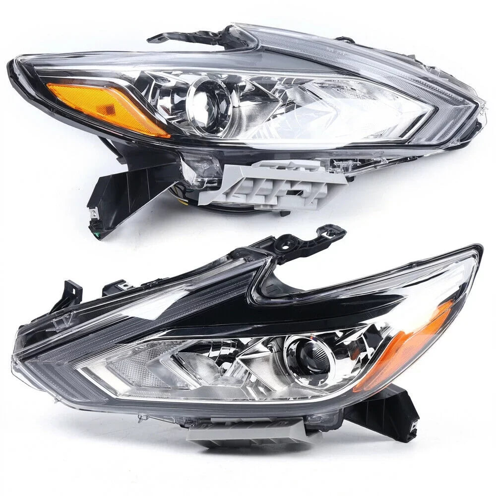 Right 2016 Chrome Headlights 2018 for + Left Housing 2017 Nissan Pair Altima