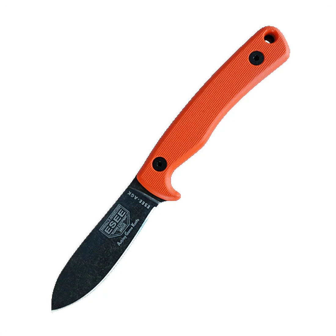 G10 1095 Black & Knives Carbon ESEE Ashley Steel Blade Orange Game AGK-OR Fixed Knife