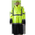 Tone Black Bottom Roll 5X Roc Hood, 48 Rain & Ansi LBRC-48-C3-5X in. Away Two Class Petra Lime Coat, Waterproof 3,