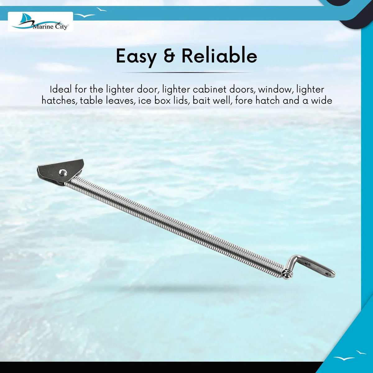 Hatch inches 10-1/4 10-1/4 U-Bolt Length: and with Adjuster inches or City Spring 8-1/4 Marine Stainless-Steel L-Shape Plate inches