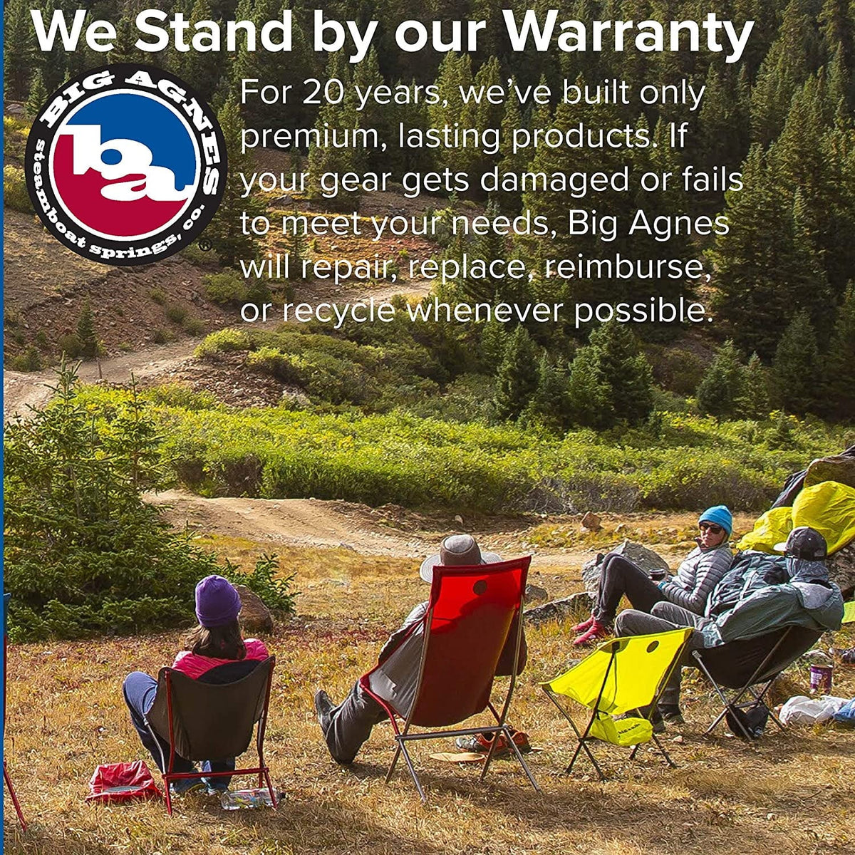 Camping Aircraft Six Wide With Aluminum Chair Frame High Chair - Camp