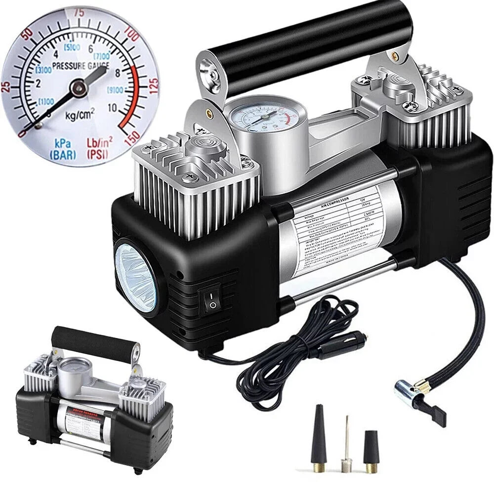 Inflation Air Black 280W Quick Electric Assistance Jahy2Tech Compressor Portable Pump Roadside 12V