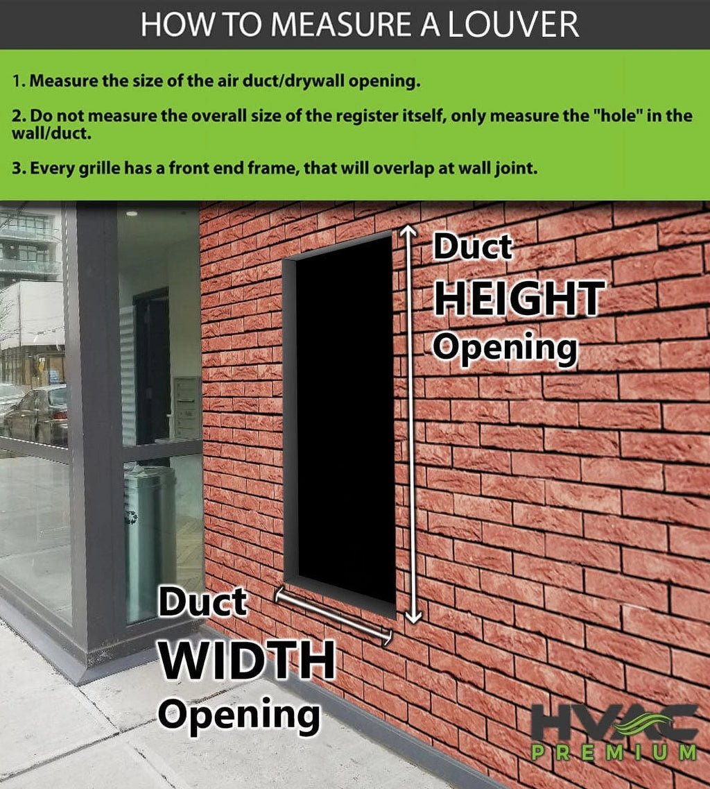 HVAC Vent with Screen White - Grille Rain 6"w 7.5”h] Waterproof Exterior - 7.5”w Dimensions x 6"h Air & Walls for Crawlspace - Mesh Aluminum [Outer Vent & X