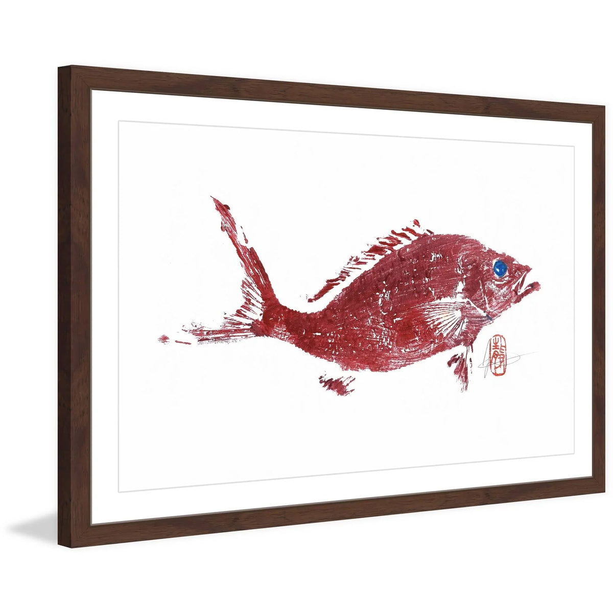 Painting Framed "Red 2" Snapper Print