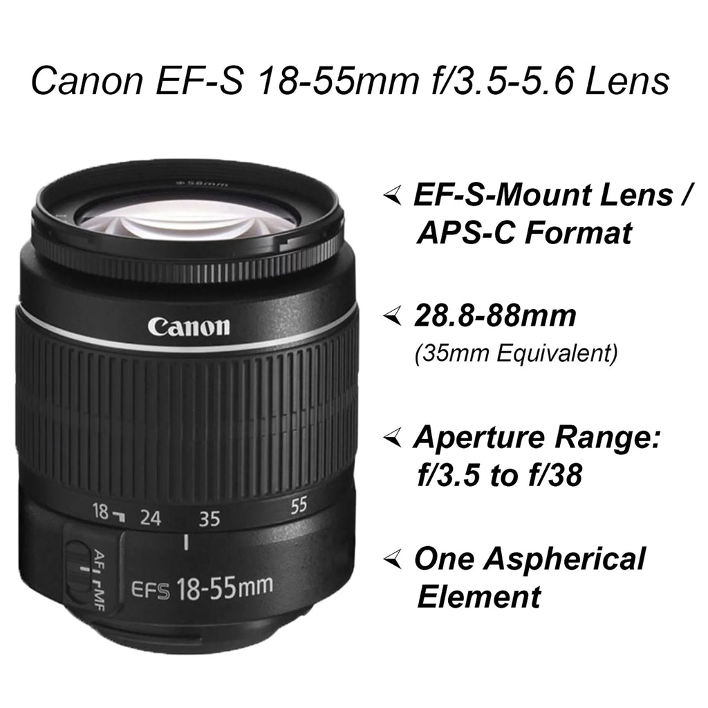 with Canon Camera ZeeTech EOS 64GB Tripod Card, and Flash, Lens, 75-300mm DSLR SanDisk 90D Bundle Backpack, 18-55mm, Accessory