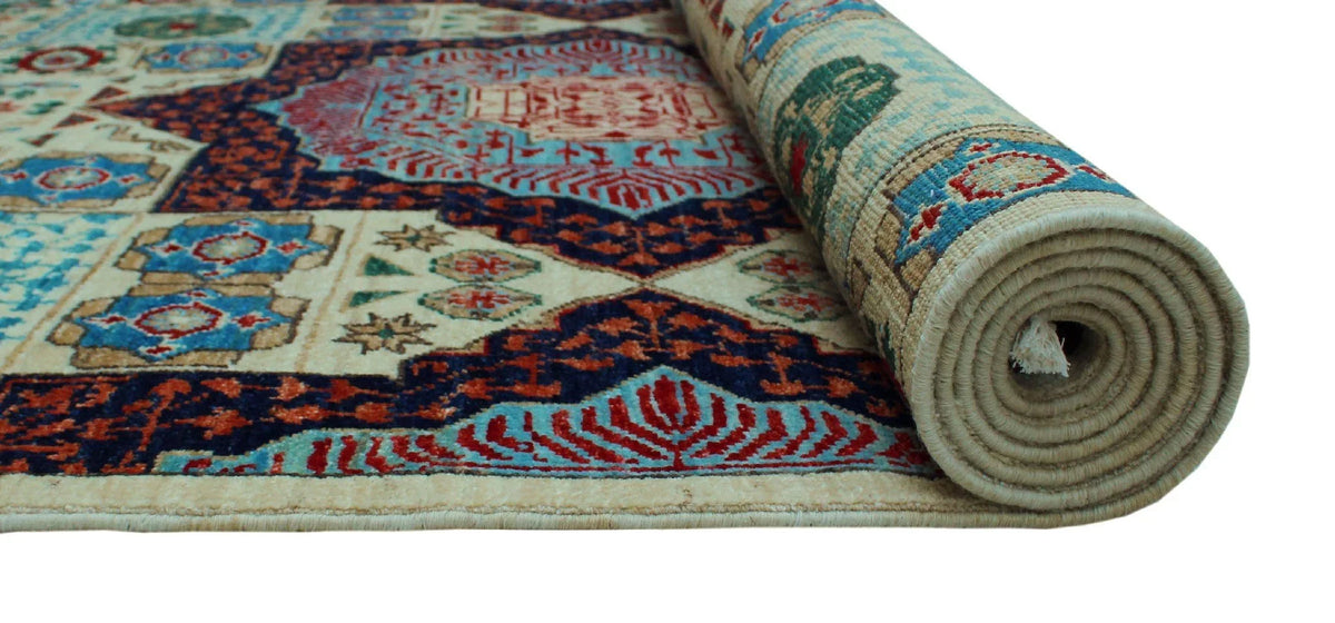 12'2" 9'0" Irwin Ivory/Blue Rug, Aria x