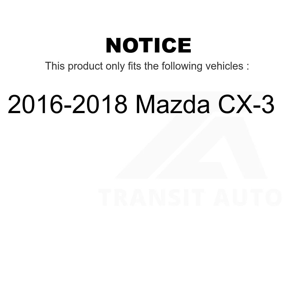 Ceramic CX-3 Front KTC-100292 Brake Pads 2016-2018 Rear Mazda Kit For