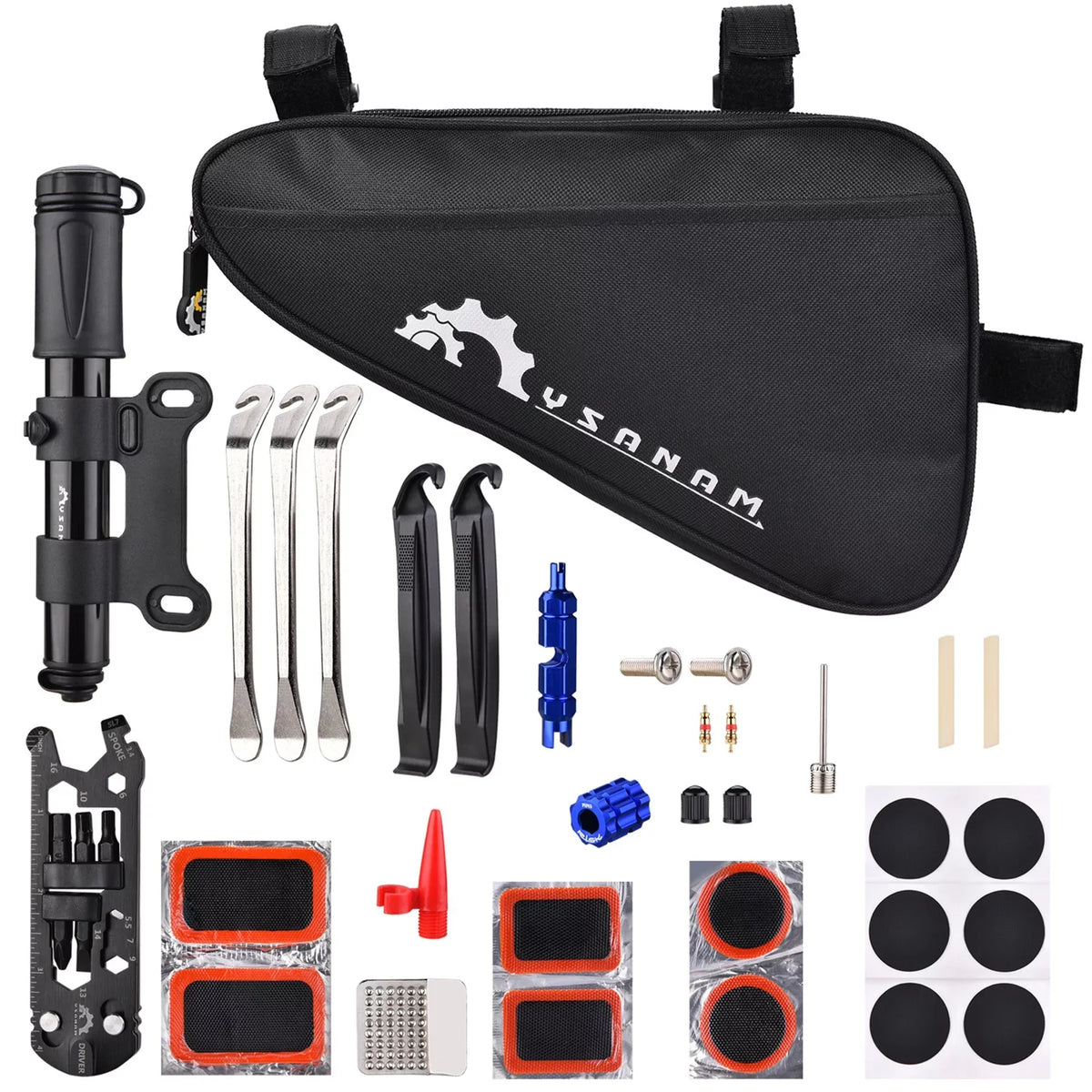 Tire Bike Kit Kit Tire Tire Portable Pump Kit Pump Tools Repair Kit Set YSANAM tool Tube Kit Tire Tools Tools Tire Tire Bike Kit Tire Tire Tire Bike Pump Pump Kit suit,Patches Tools Kit Tool