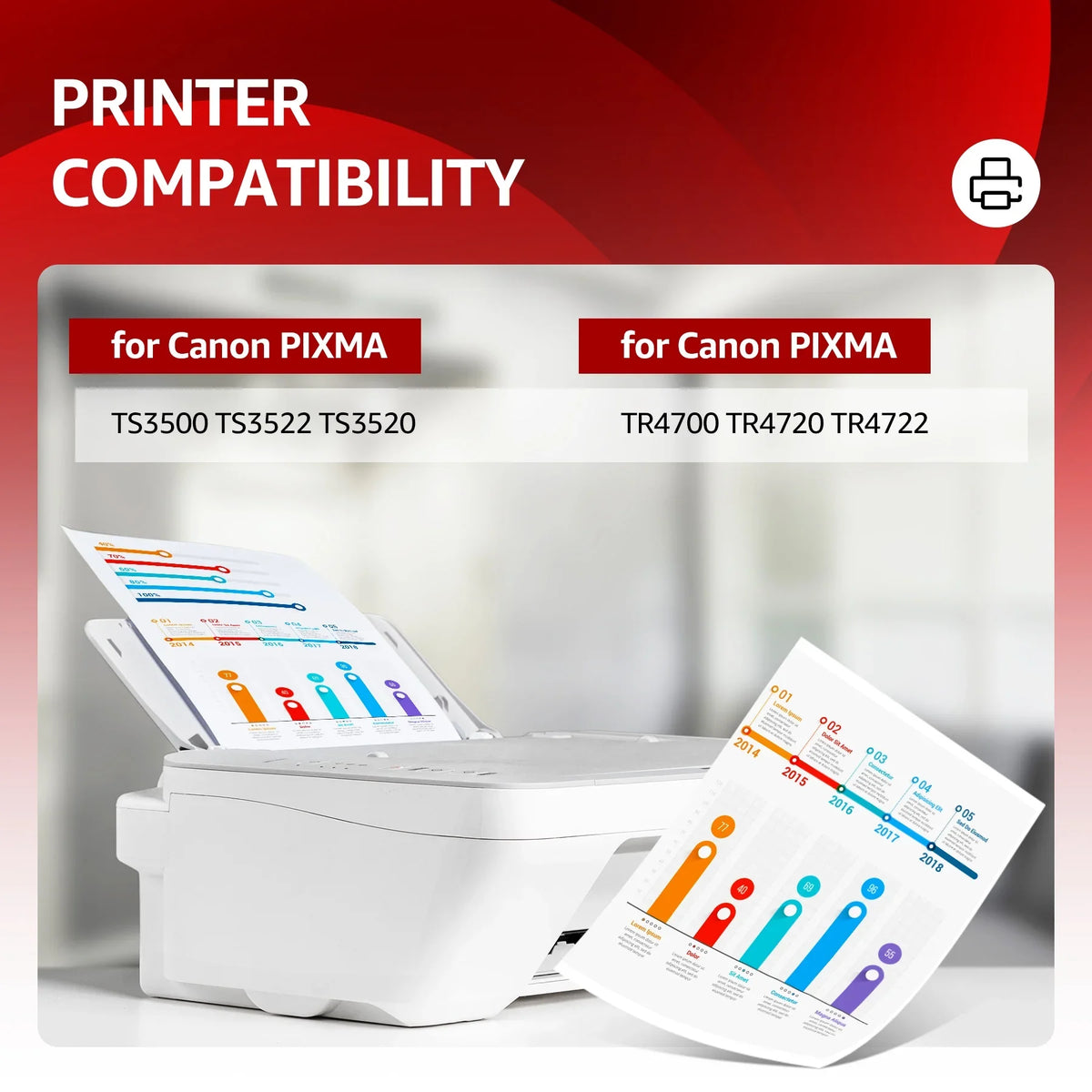 PG-275/CL-276 Canon TS3500 TR4700 PG-275XL Multi and Canon Black Black TR4720 use Printers(Black, TS3520 Cartridge Pack Ink Pack) TS3522 Ink PIXMA Color for 2 with Cartridge
