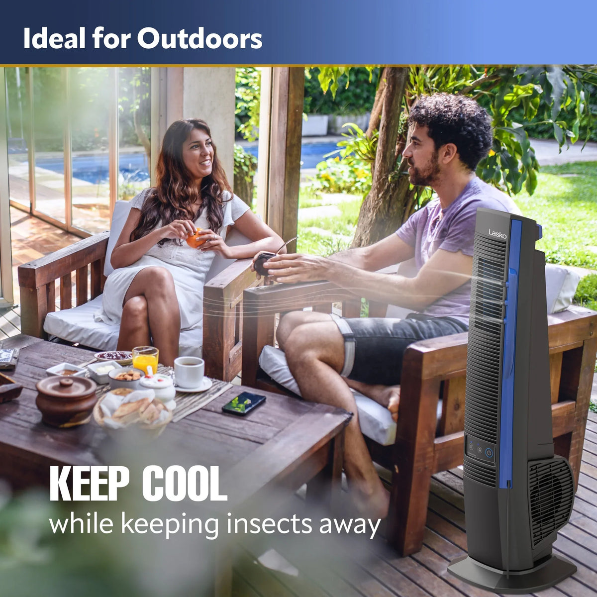 42” 4 Misto Speeds, Power Foot Black Misting 10 with Lasko Fan exterior YF300, Cord, Tower