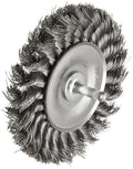 Steel Knot .014" Made Wheel, 1/4" Wire Fill, Weiler 4" USA in Stem, Stem-Mounted 17687 the