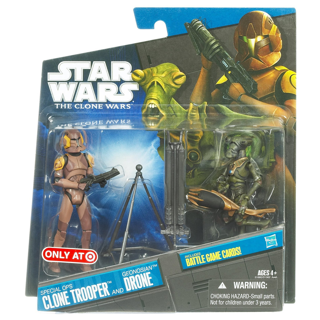 Trooper & Clone Drone Wars Action 2-Pack Special Figure 2011 Star Geonosian Ops