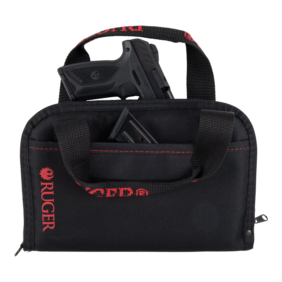 In Black, Pocket, Tote Case Polyester, with Model Gun Ruger 11 3645 Handgun