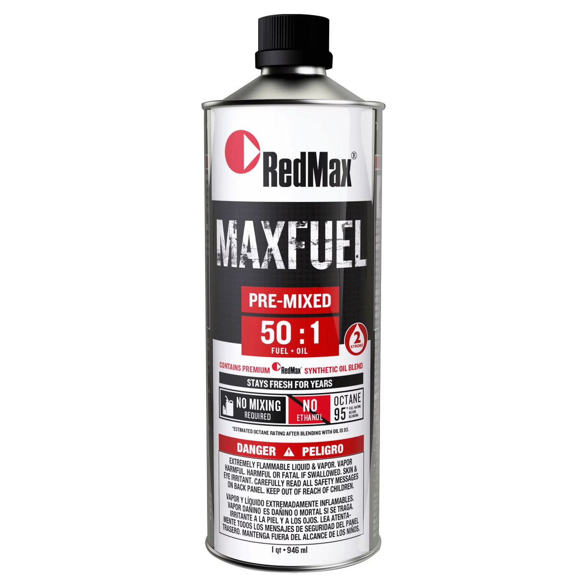 2-Cycle 94 50:1 Pre-Mixed RedMax 6 Fuel Octane Engines Quart 581158801 Oil Pack