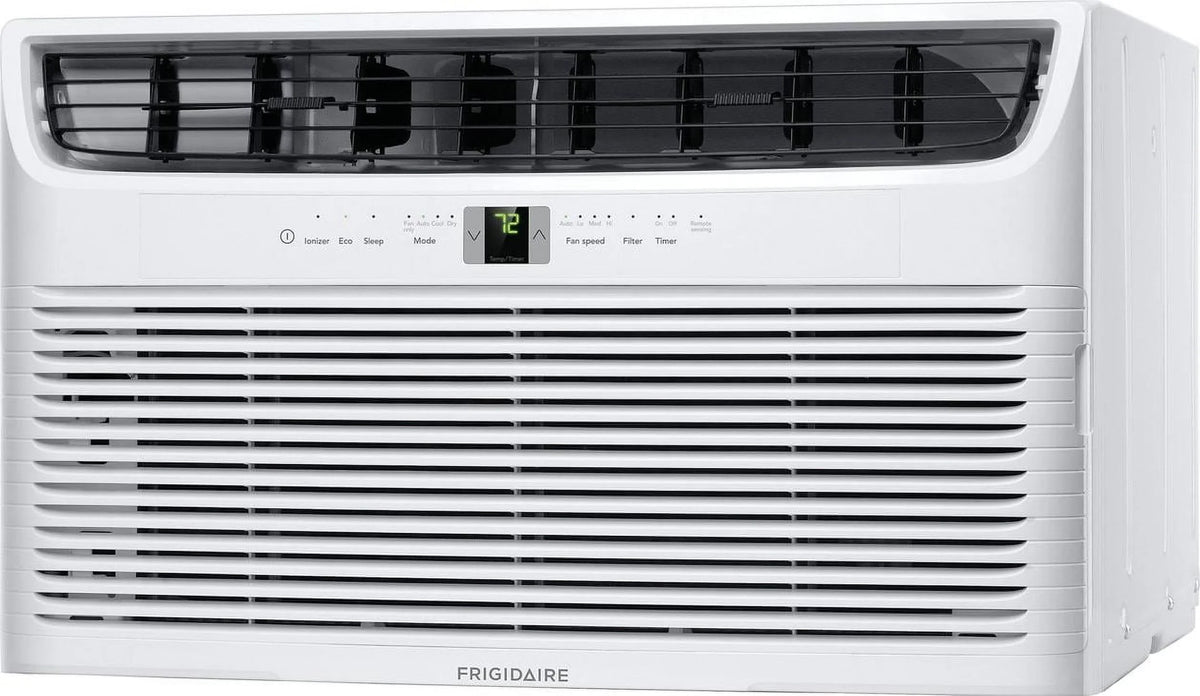 230/208 Air ft. Wall BTU, 14000 Remote, FHTC142WA2 sq. White Conditioner Frigidaire Volts, 700 Cooling
