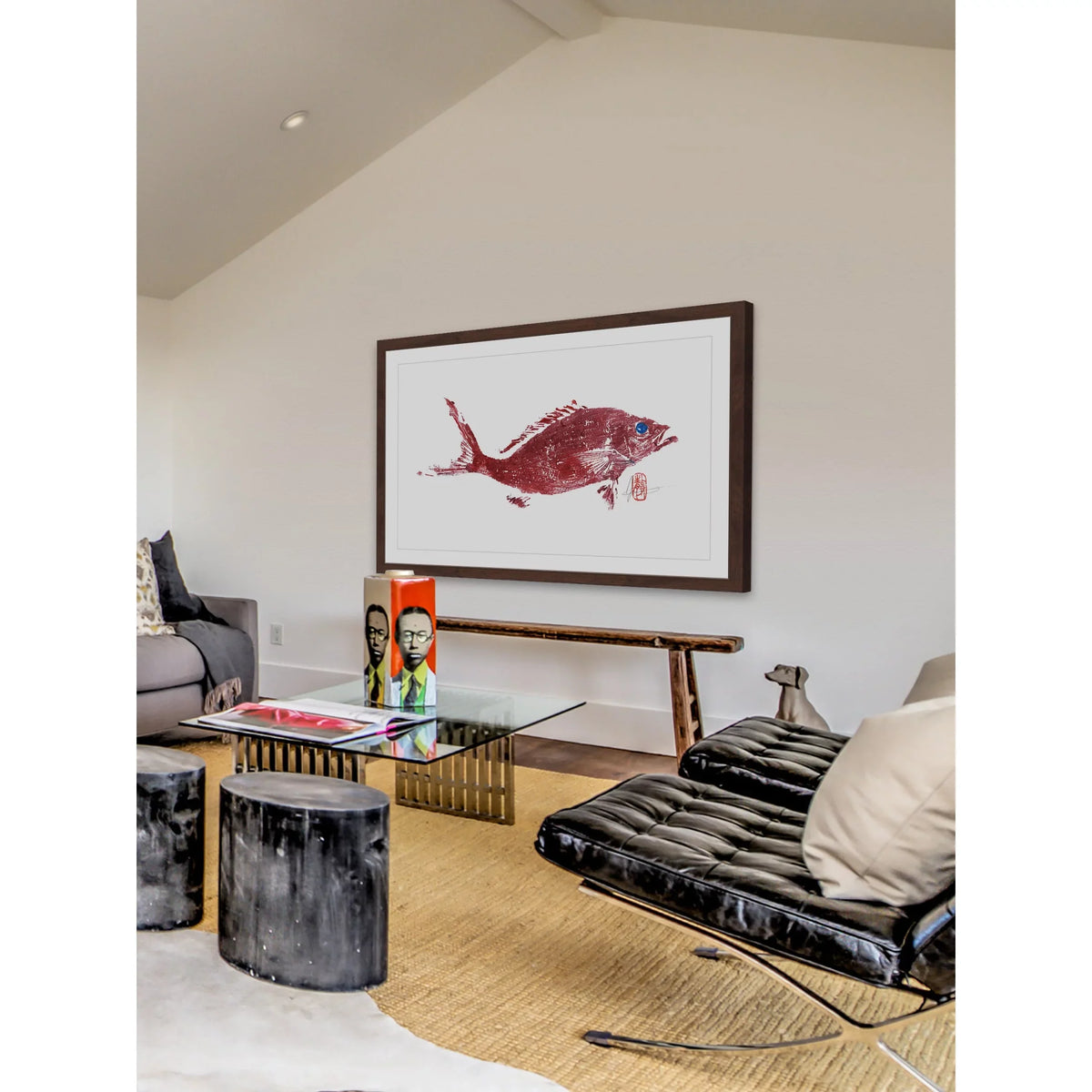 Painting Framed "Red 2" Snapper Print
