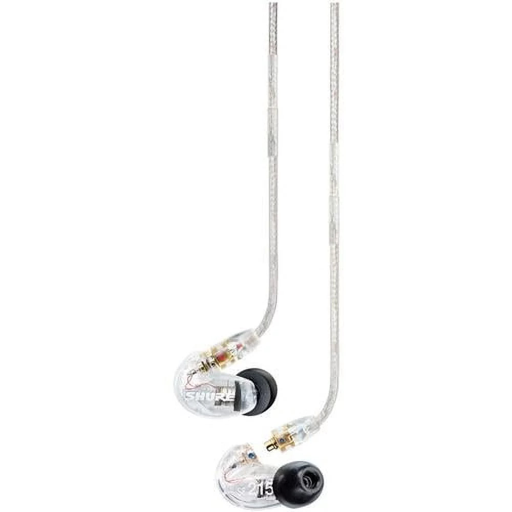 & Mic Shure Isolating Over-the-Ear SE215 Clear 3.5mm Cable Earphones with iOS/Android Stereo Sound Universal Remote for Devices,
