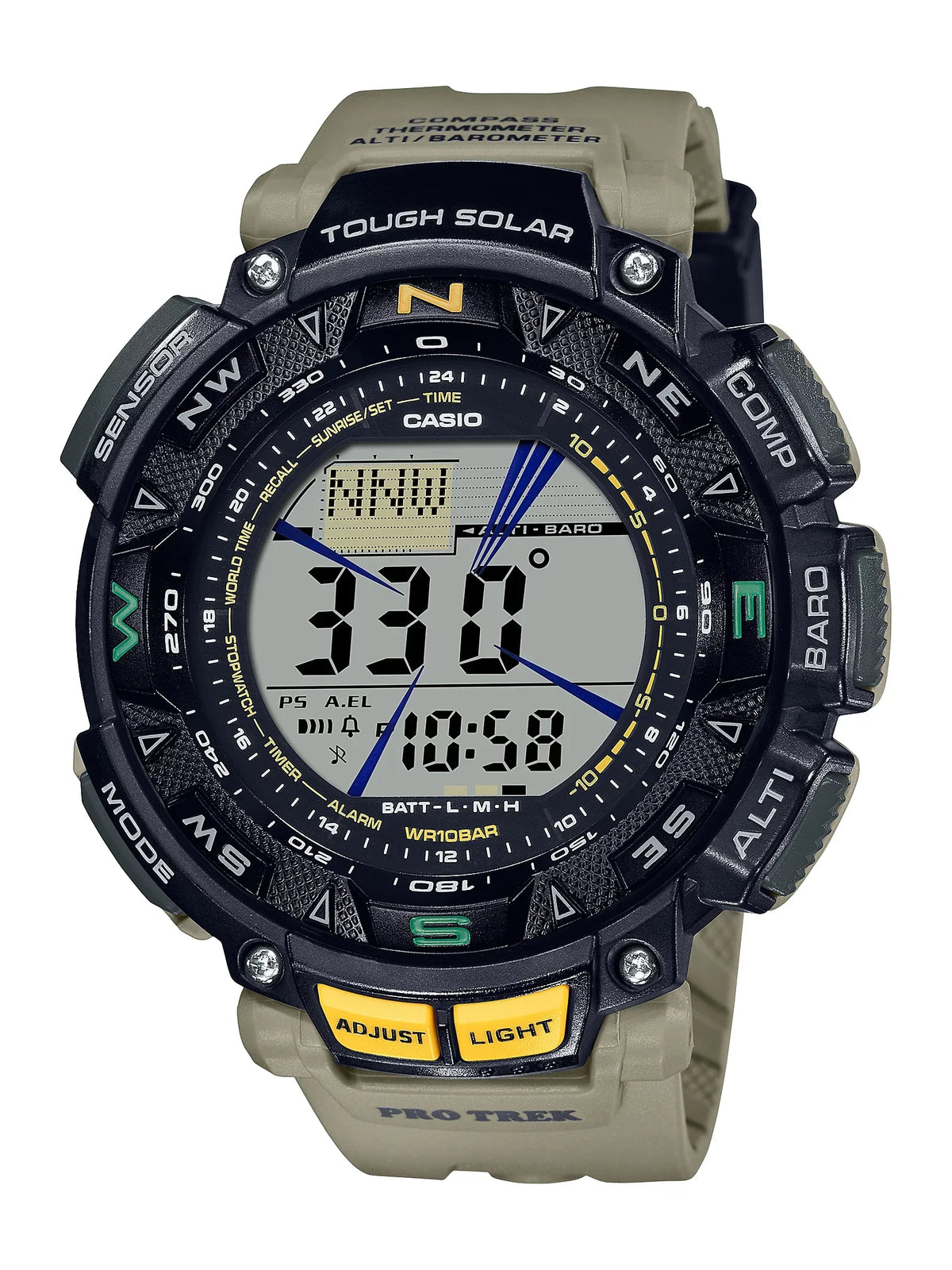 Men's Sensor PRG240-5 Triple watch Casio - Solar Powered Pro Trek