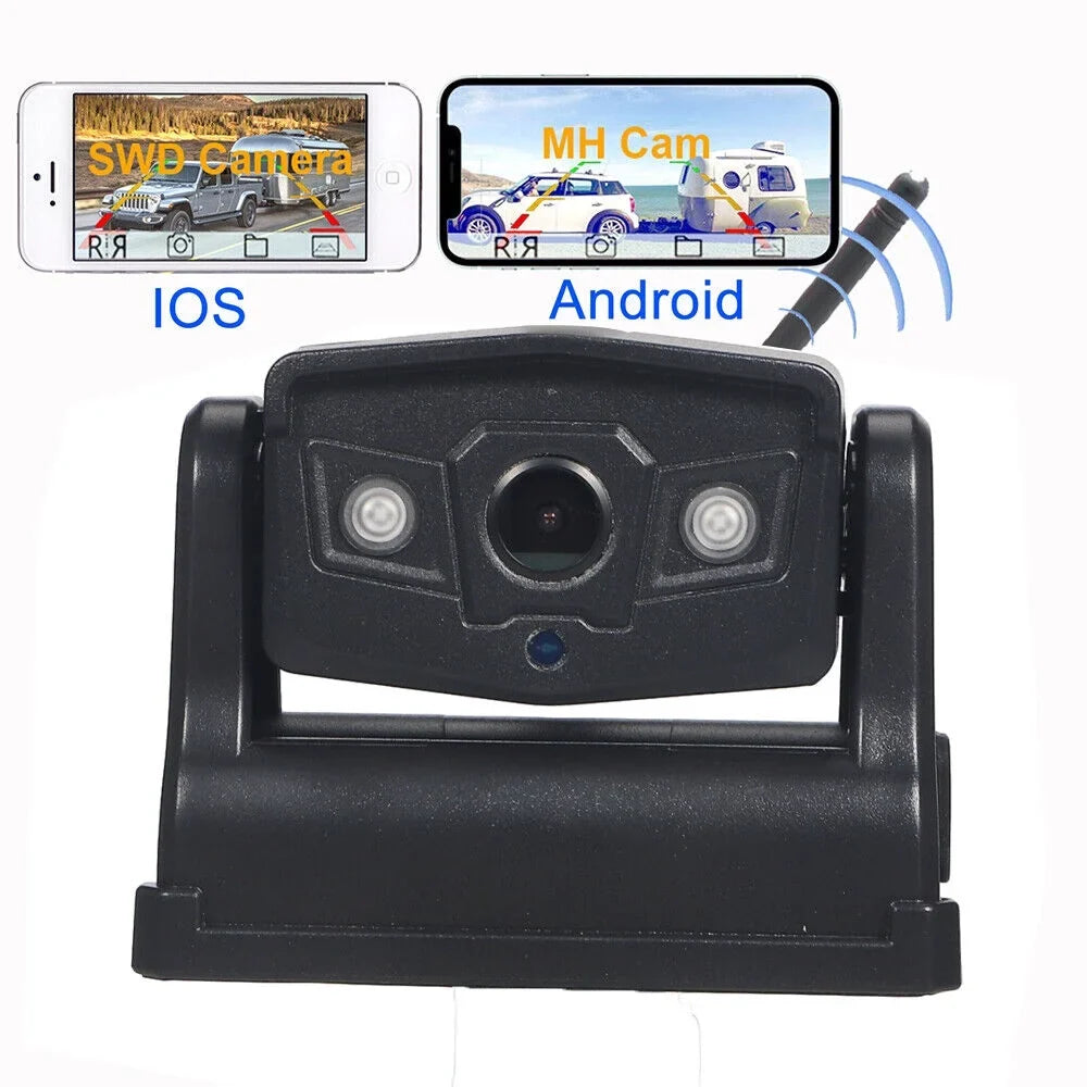 Magnetic View Camera Front/Rear WiFi Battery Backup Camera, JLLOM Wireless 9600mAh
