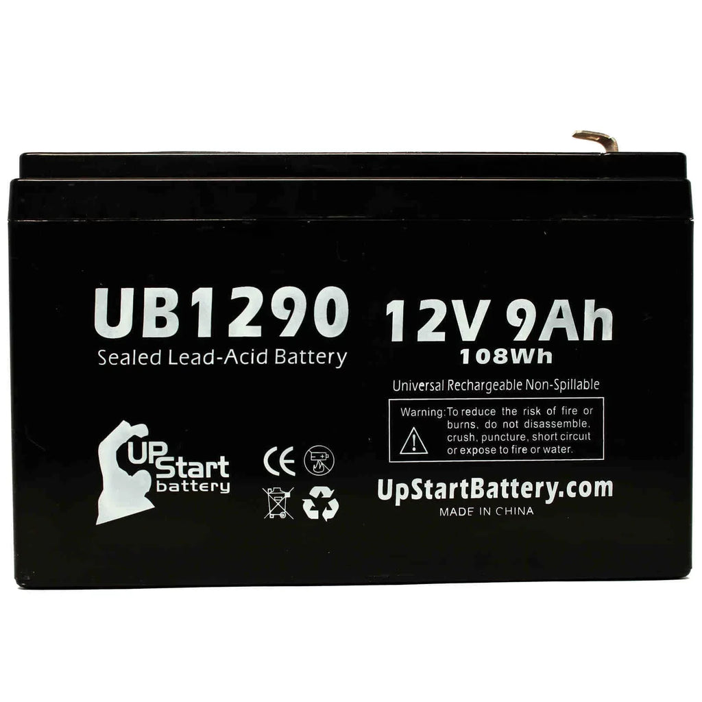 Includes - Dyna Replacement Universal SLA) Lead Sealed WP6.512 9000mAh, F1 Cell AGM, - to F1 Acid TWO Terminal Battery Battery (12V, UB1290 F2 9Ah, Terminal, Adapters Compatible