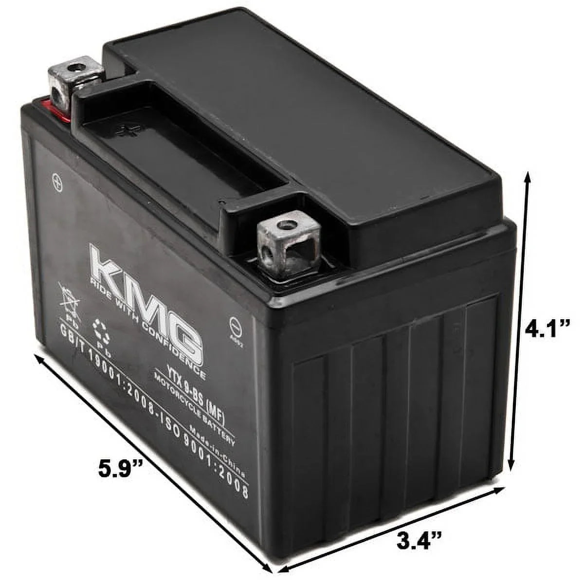 YTX9-BS 12V Motorcycle KMG Replacement Scooter Compatible Sealed Snowmobile 1997-2012 Free GSX-R600 OEM Suzuki 600 Battery Maintenance Performance Battery SMF with Powersport ATV High