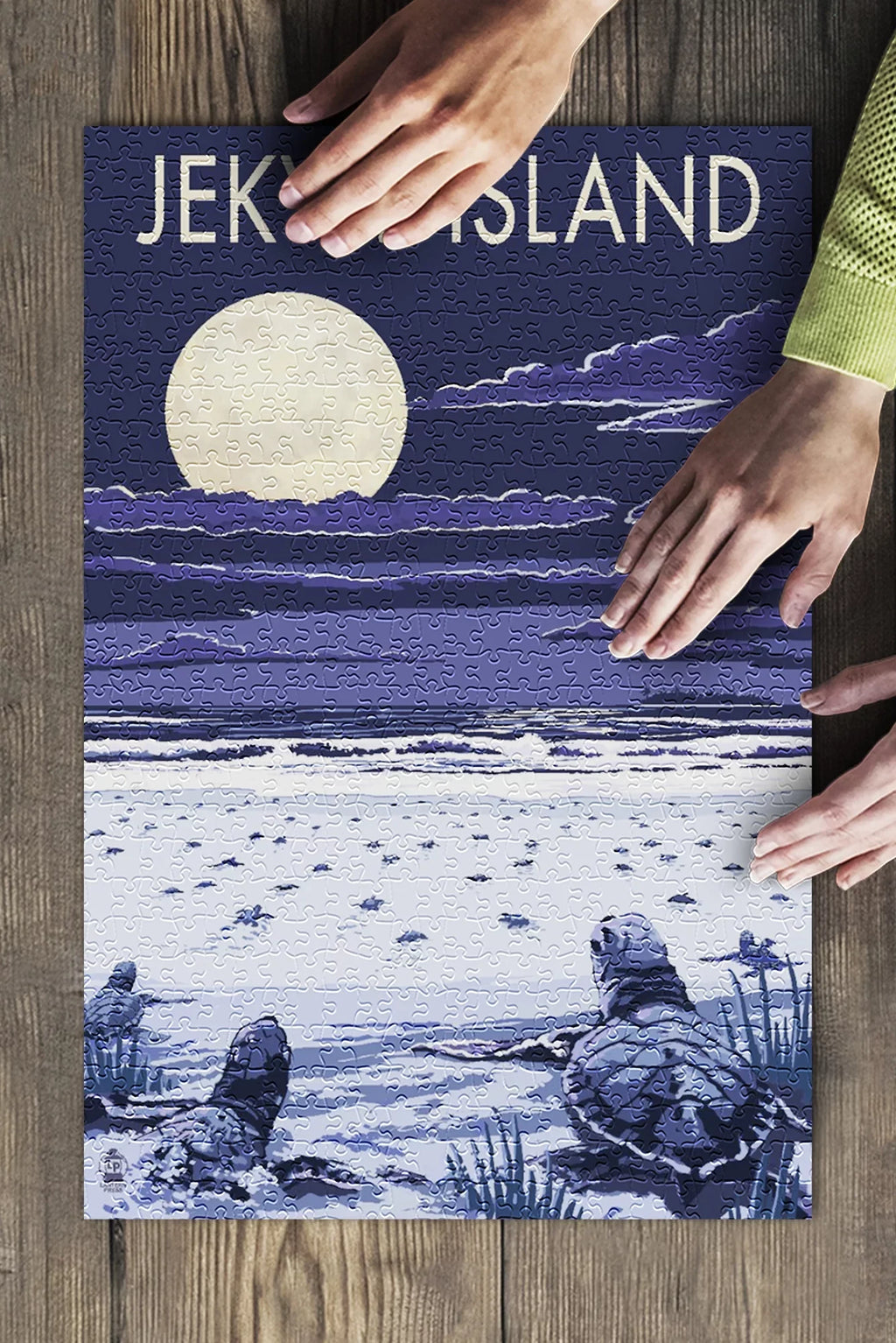 Night Sea for Adults (19x27 USA) Made Piece Puzzle Turtles at Hatching Jekyll Premium in 500 and Island, Jigsaw Family, inches, Georgia,