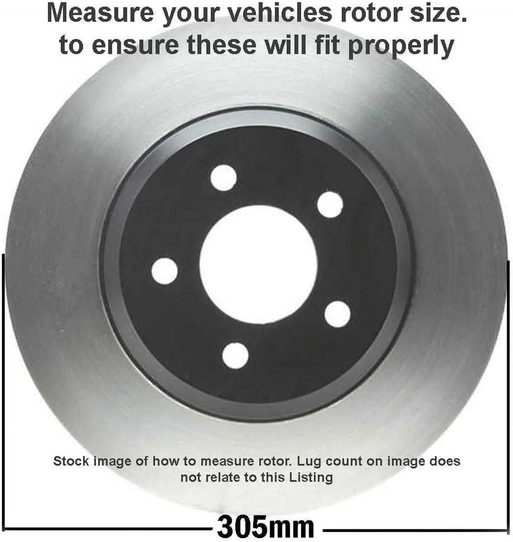 12" Sierra Rotor Silverado Axle Brake Pads Cadillac : EXT Avalanche Kit - Model] XL for 1500 Tahoe Brake [4-Wheel Detroit ESV Yukon Rotors Disc Chevy Disc Brakes - Front Escalade GMC Ceramic