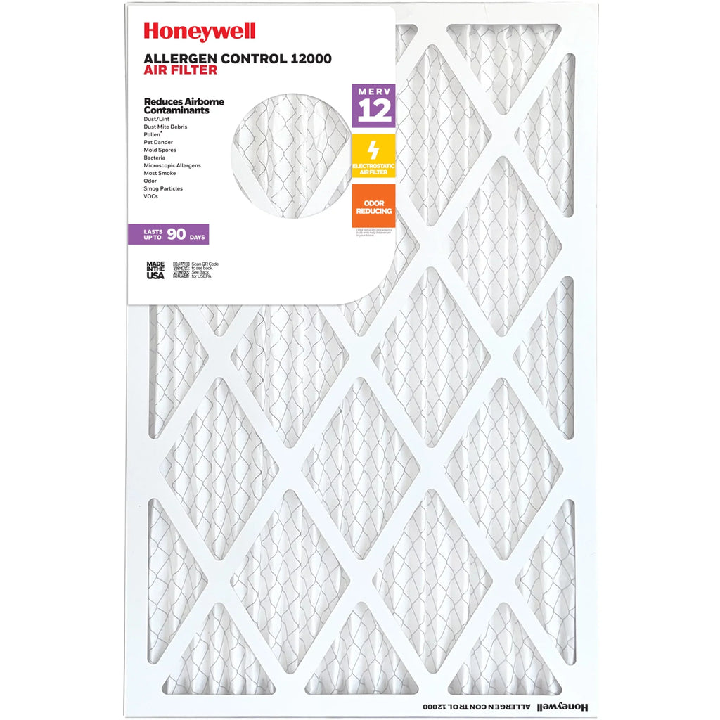 12 Honeywell MERV Filter- Pack Furnace HVAC 14x25x1 Air 12 Pleated