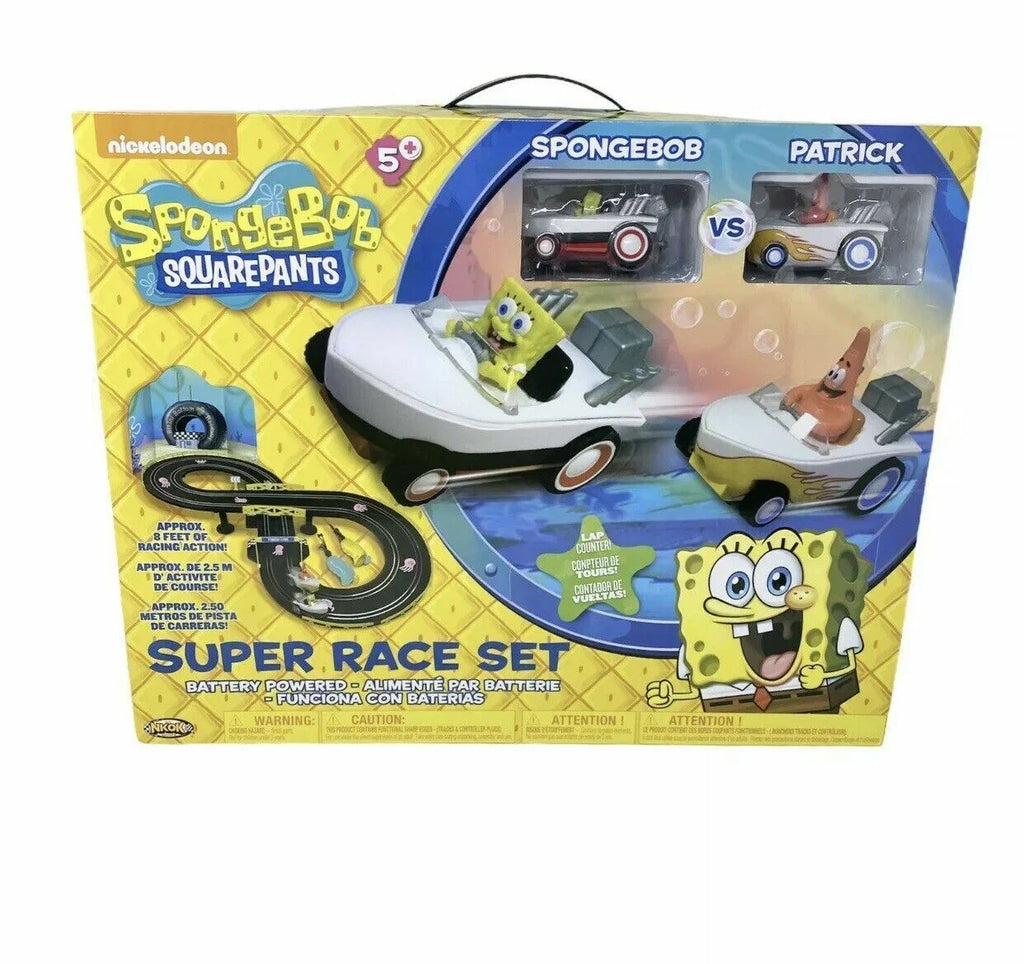 SQUAREPANTS TRACK SPONGEBOB SUPER SET RACE AND RACERS BOAT RACE