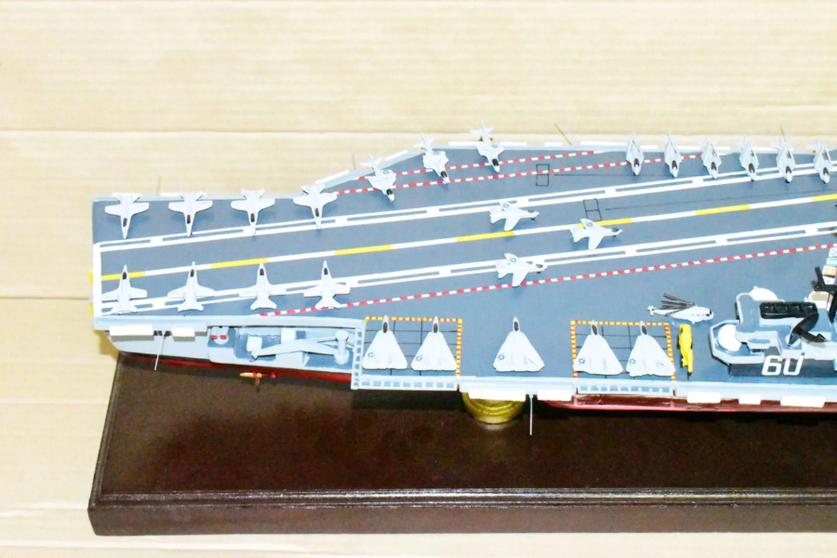 CV-60 Aircraft Model,Navy,Scale Carrier Model,Mahogany,Forrestal USS Class Saratoga
