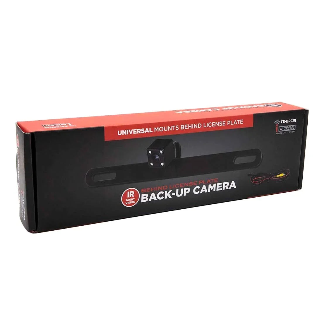 TE-BPCIR Plate Backup Mount Camera iBeam Behind IR License w/ Rear-View LEDs
