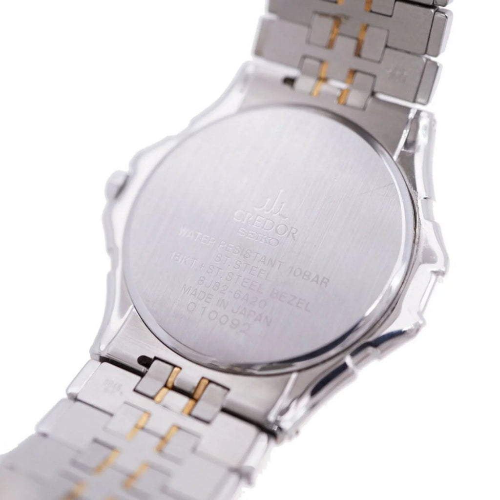 Credor Pre-Owned (Fair) watch Seiko K18/SS 8J82-6A20 quartz silver/gold Pacific