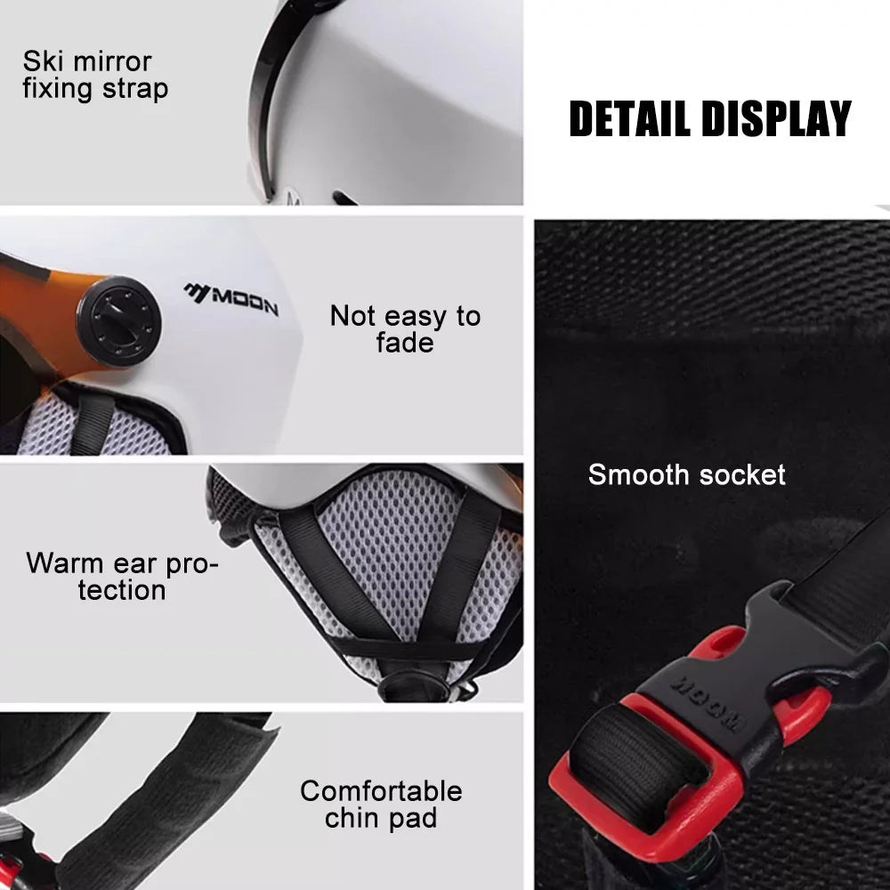 Windproof Skiing Helmets Winter Snowboard - Safety Skateboard Cycling MOON Gear
