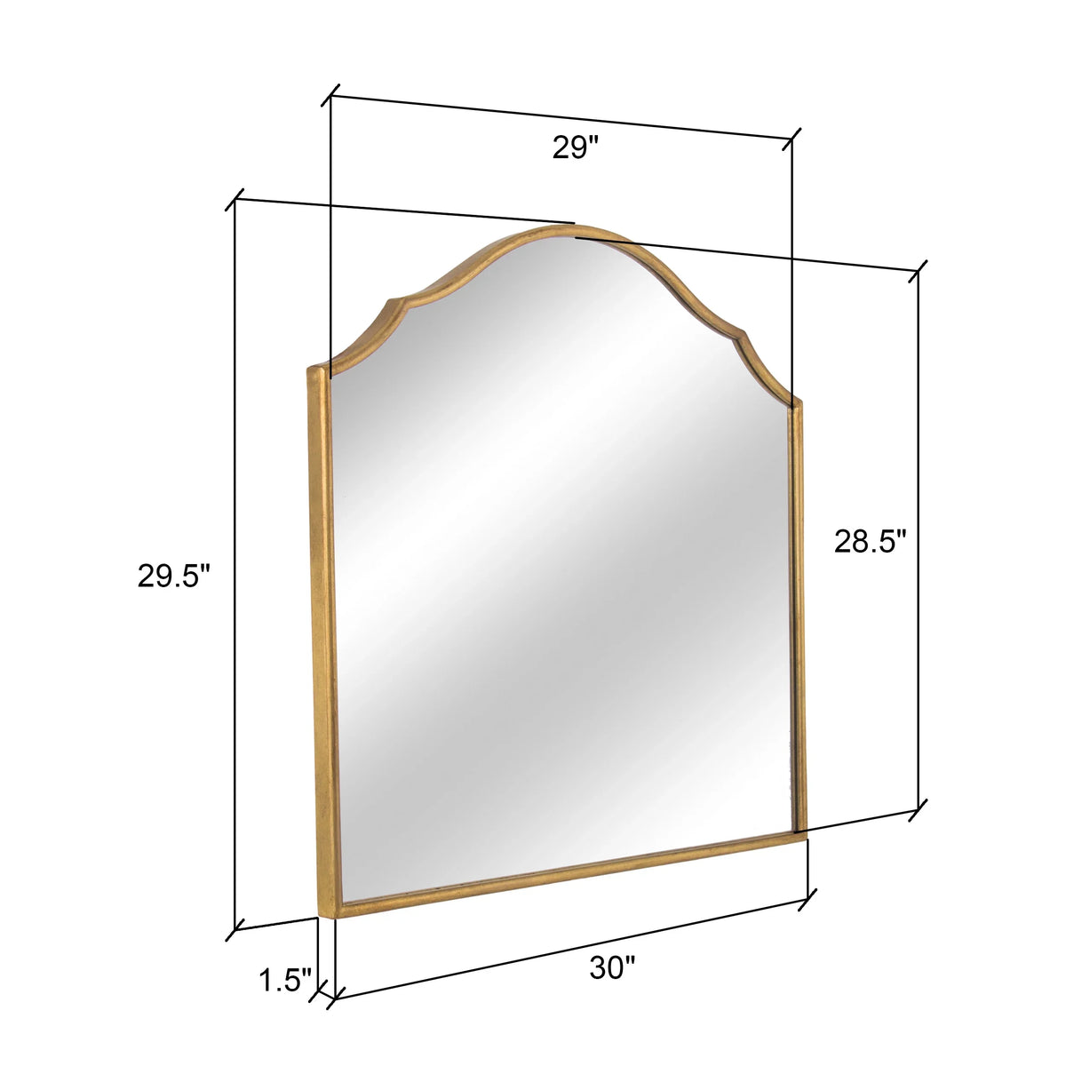 Mirror Wide Wall Lizette Gold Farmhouse Metal Arch