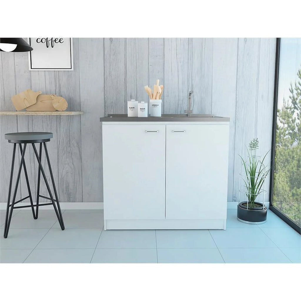Wood Home and Island Set 2-Piece Sink Kitchen Utility with Square