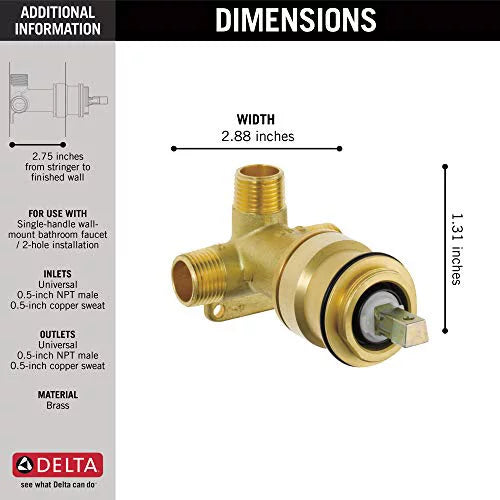 R3510-WL Single Tesla Delta Mount Rough Wall Handle