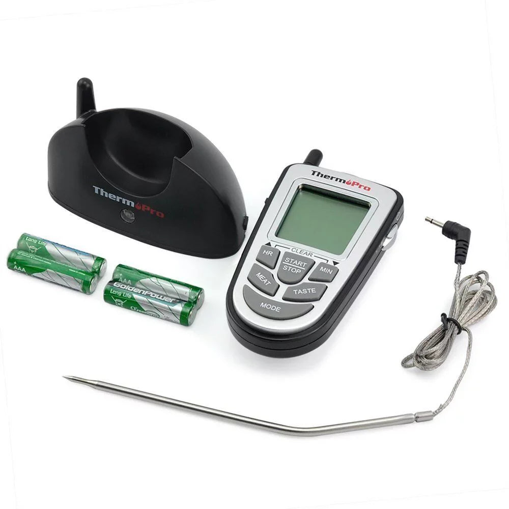 Smoke, ThermoPro, Cooking Food Probe Meat Grill LCD BBQ Wireless Thermometer Remote Oven Kitchen