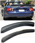 Replacement Mazda MX5 EOS Rocket design 1999-2005 Fiberglass Wing Bunny Spoiler Miata Trunk | for Rear NB Primer Lid Black