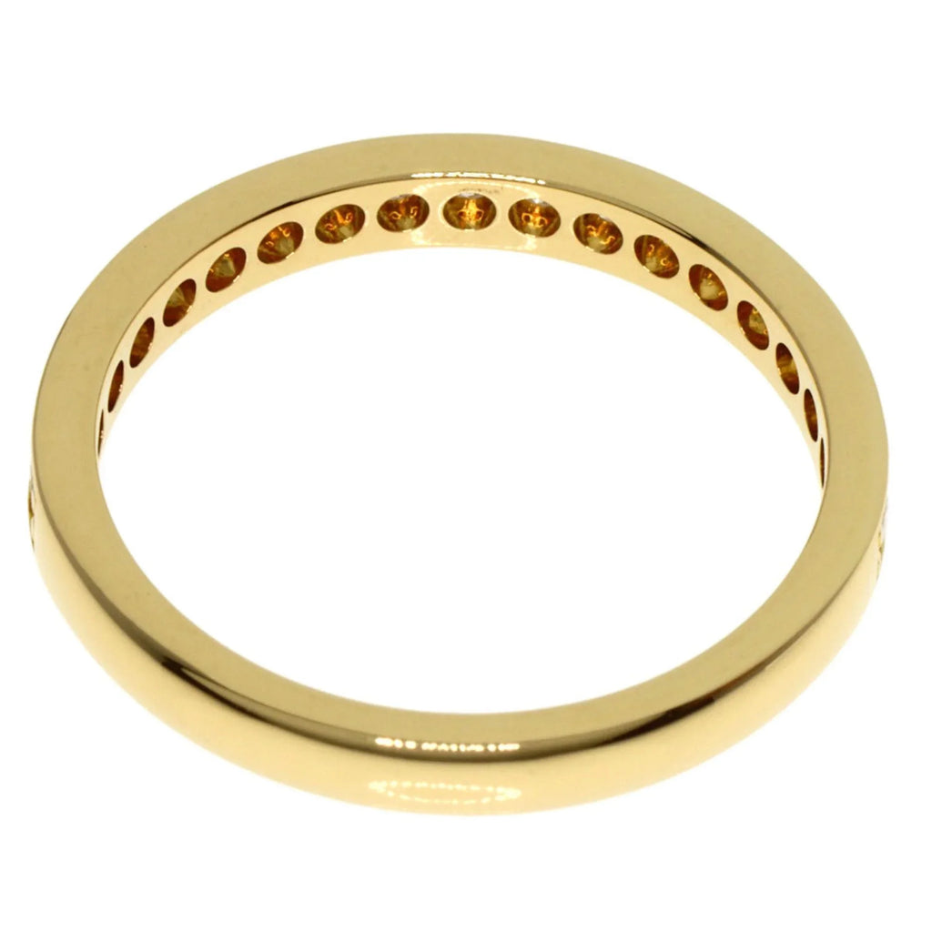 K18 Eternity Women's Cartier CARTIER Ring Pink (Good) #50 Pre-Owned Half Diamond Gold