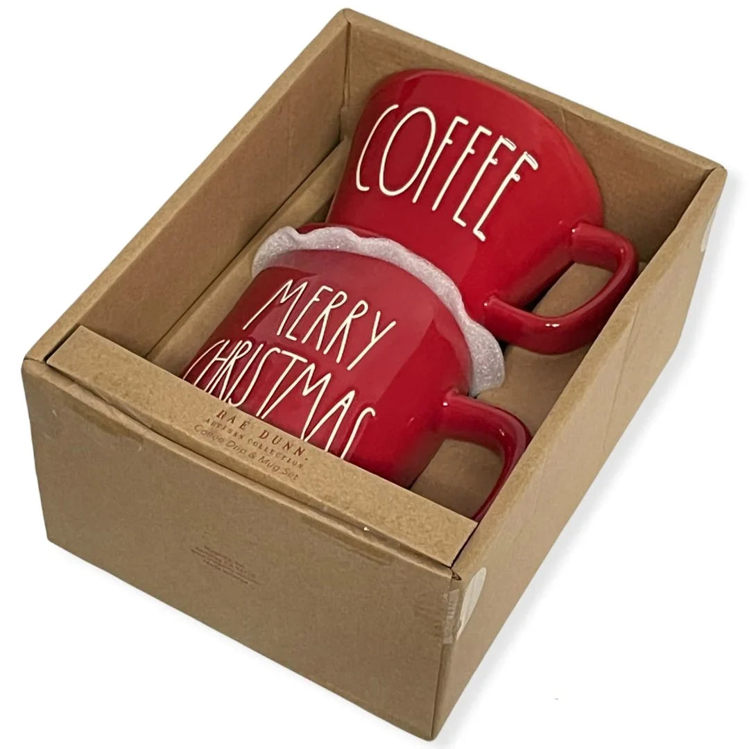 Dunn Rae Over Pour Coffee Drip Set Gift MERRY CHRISTMAS Mug
