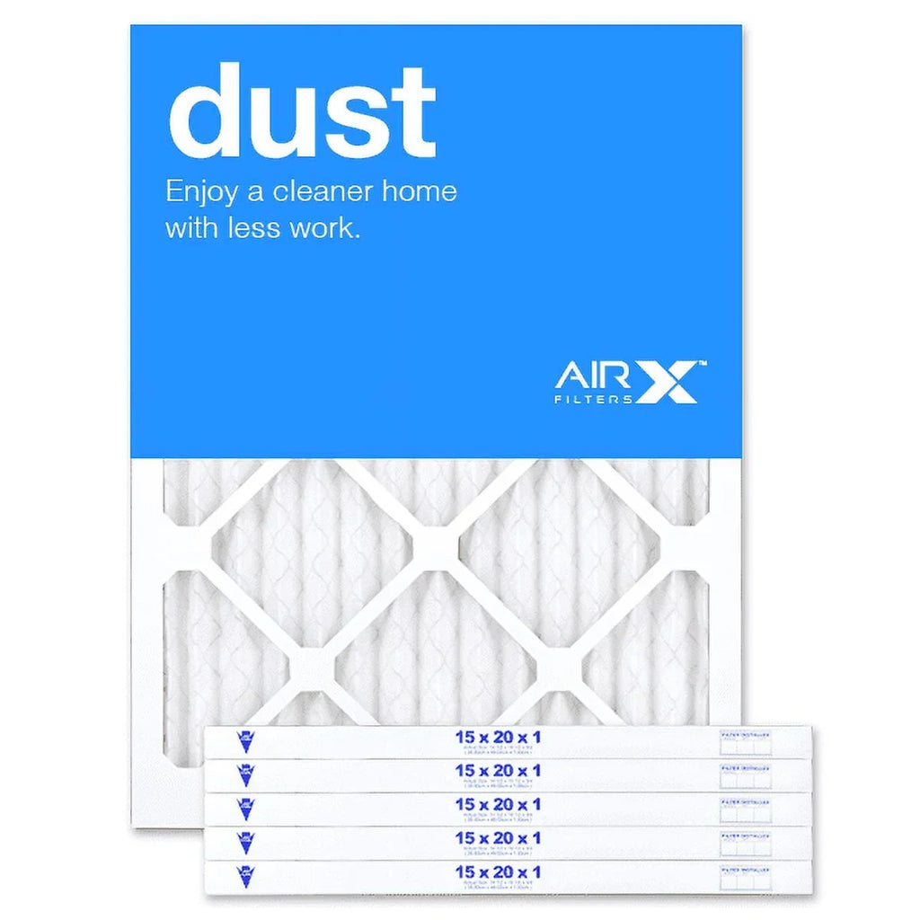 6-Pack Filter 8 Filters MERV Air Pleated Furnace Filter, AC Dust 15x20x1 AIRx Replacement