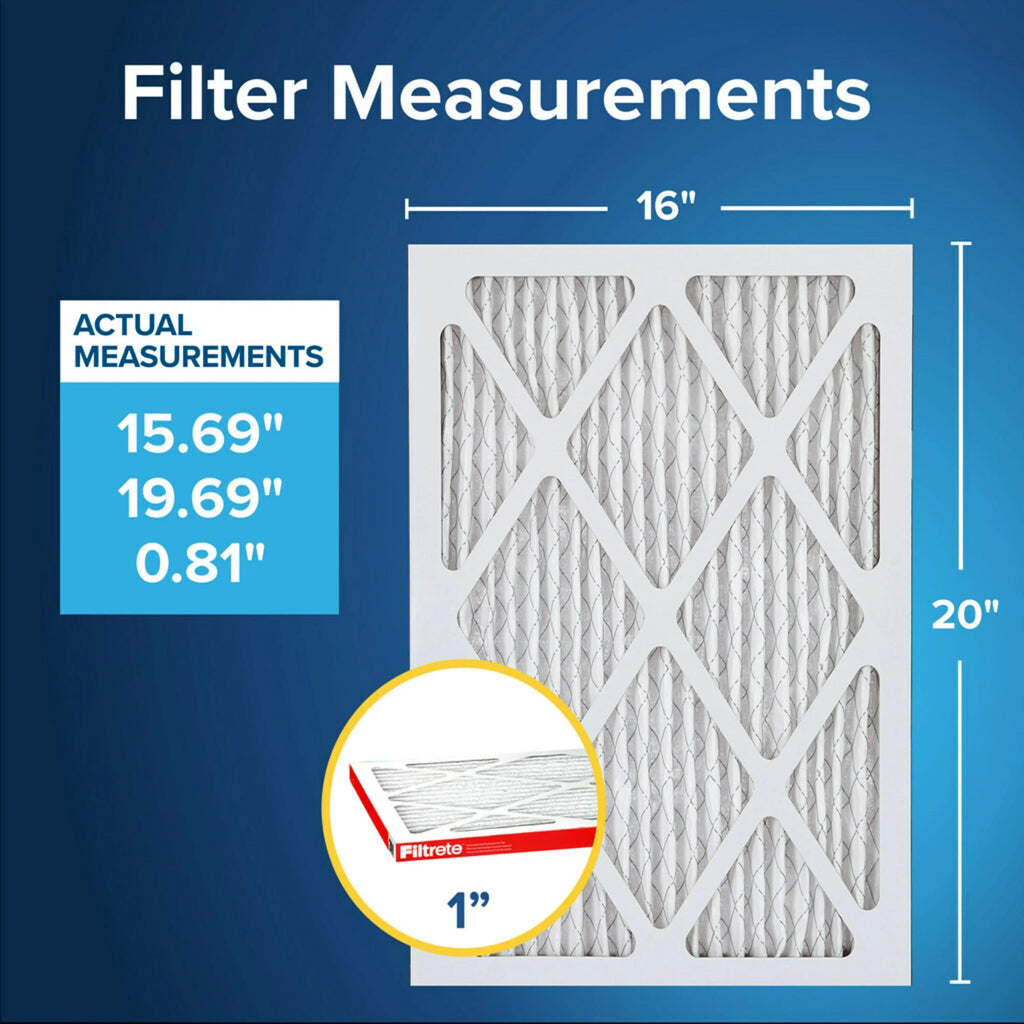 1000 Allergen Filtrete 16x20x1 Defense, MPR MERV 11, 2 Filter, Air Filters
