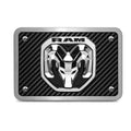 3D Logo RAM 2 Look on Fiber Billet Tow 2019 Aluminum Carbon inch Hitch Cover